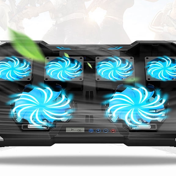 DEEPCRAFF Adjustable Rgb Laptop Fan Cooler with Universal Fit and Quiet Cooling for Gaming Laptops