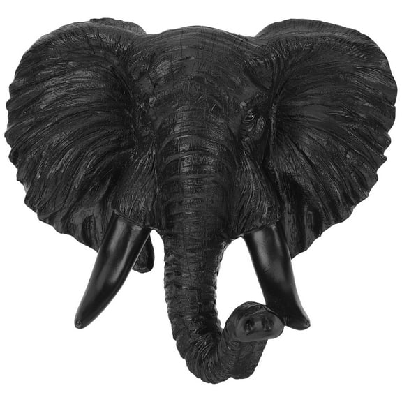 DEEPCRAFF African Style Elephant Wall Sculpture Resin Art for Living Room and Hallway Decor