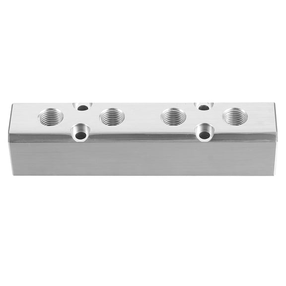 DEEPCRAFF Steel Air Compressor Hose Fitting Manifold Block with Quick Connect, 1 Piece for Efficient Air Tool Setup