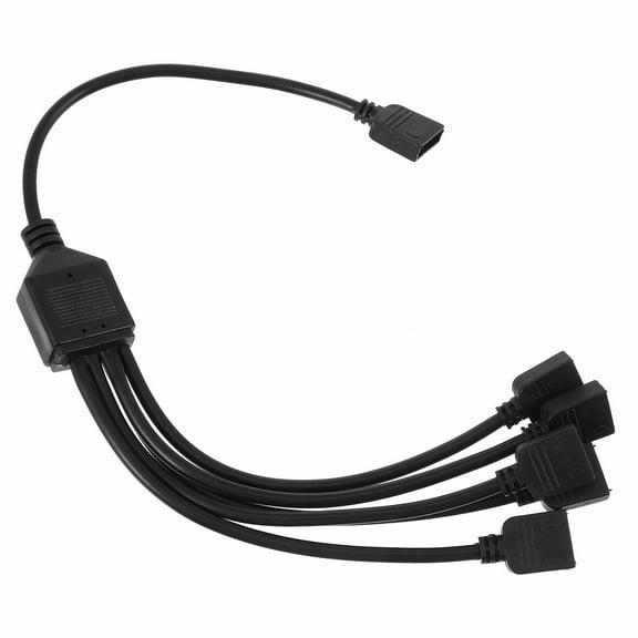 DEEPCRAFF Argb Sync Cable 5 Way Splitter for LED Strip Connector Computer Use Black