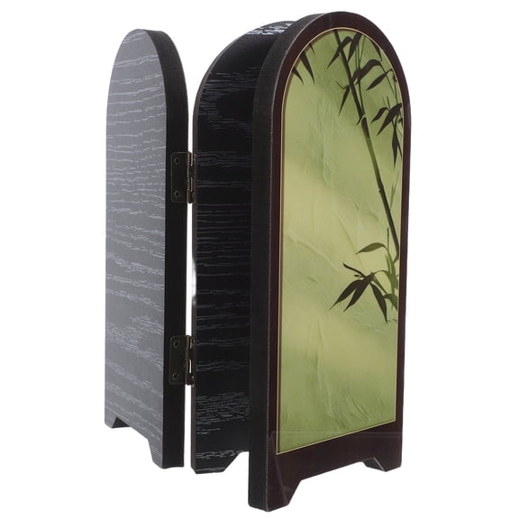 DEEPCRAFF Traditional Chinese Tabletop Folding Screen Decorative Privacy Panel