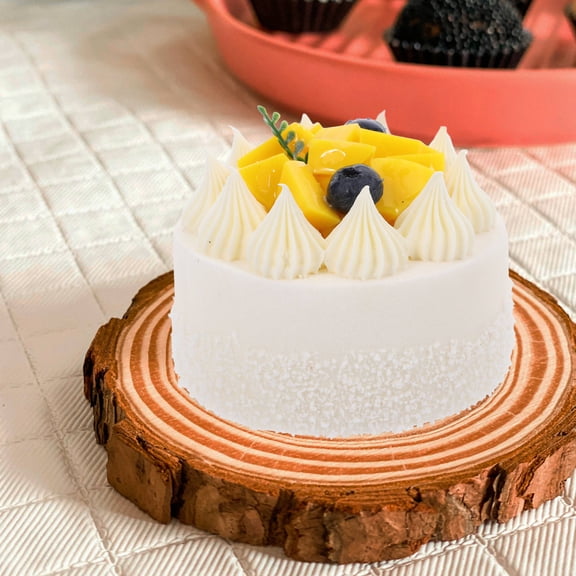 DEEPCRAFF Artificial White Cake Model PVC Material for Home and Shop Decor