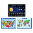 thumbnail image 1 of DEEPCRAFF Assorted Color World Map and United States Map Poster for Classroom Decoration Crafted from UV Paper 1 Set, 1 of 8