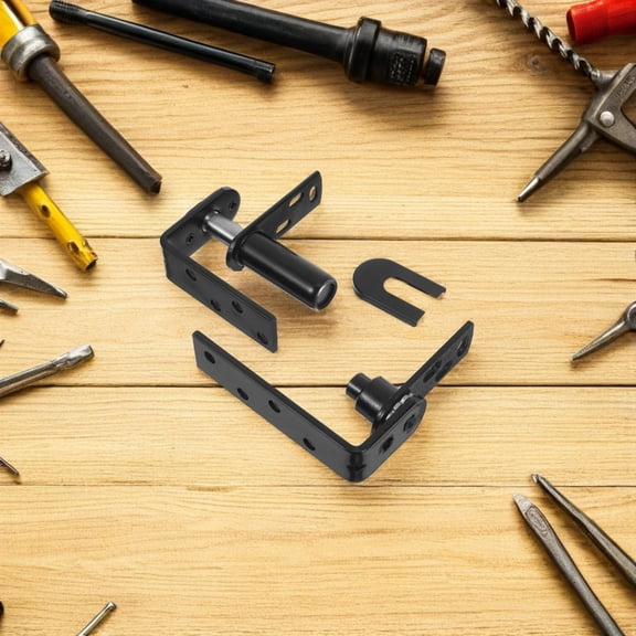 DEEPCRAFF Black Stainless Steel Dual Swing Door Hinge with Spring for Interior and Exterior