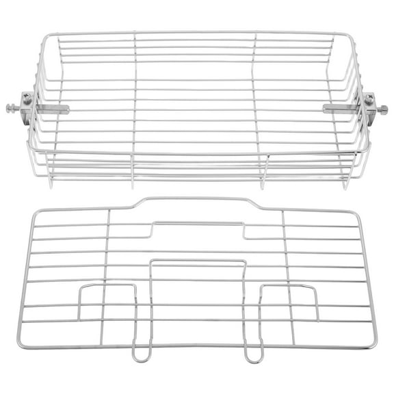 DEEPCRAFF Portable Stainless Steel Rotisserie Basket for Outdoor Fish and Chicken Grilling