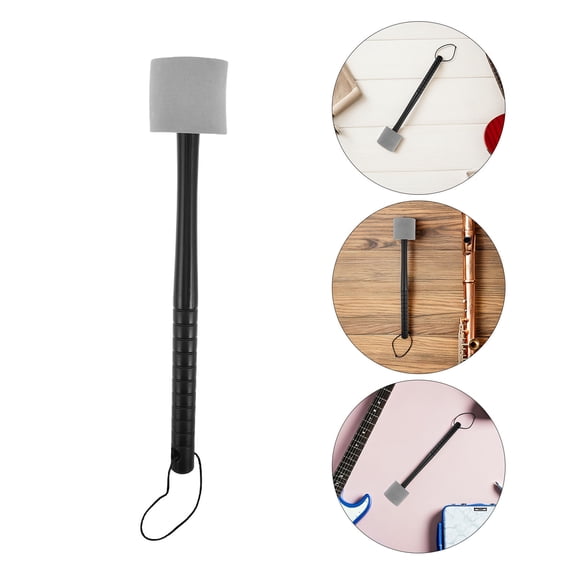 DEEPCRAFF Grey Foam Tip Bass Drum Mallet with Anti Slip Handle for Percussion and Marching Bands