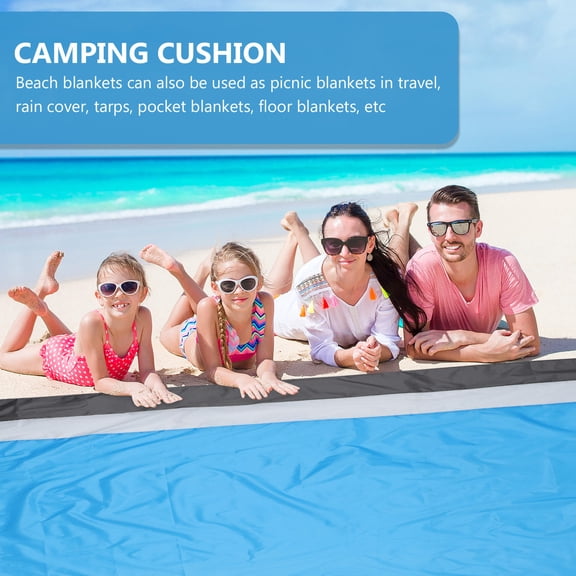 DEEPCRAFF Nylon Waterproof Beach Blanket Sky-Blue for Picnics and Camping