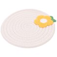 thumbnail image 1 of DEEPCRAFF Beige Cotton Woven Coaster with Heat Insulation and Anti Skid Design for Home Use 7.8 x 0.1 inches, 1 of 8