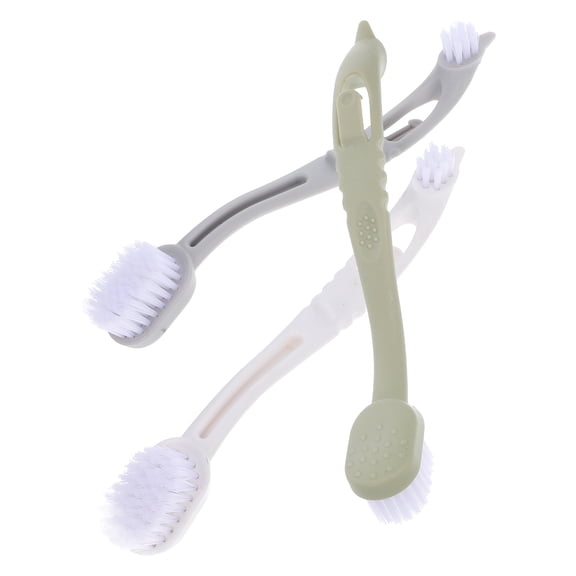 DEEPCRAFF Bird Droppings Cleaning Brush 3Pcs Grey Long Handle For Pet Owners And Small Animal Cage