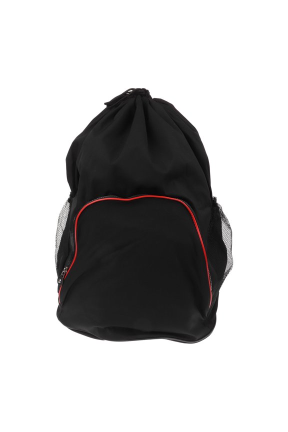 Black Drawstring Backpack with Spacious Storage for Taekwondo Gear, Protective Equipment, and Sports Accessories