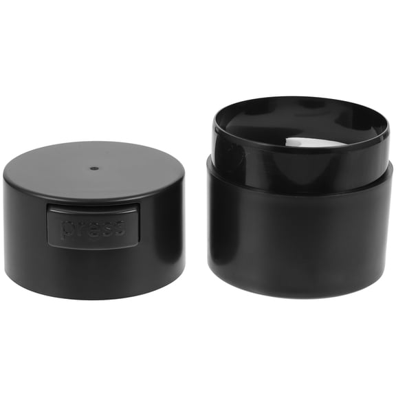 DEEPCRAFF Compact Black Eyelash Storage Jar Airtight Container for Lash Tech Supply Storage