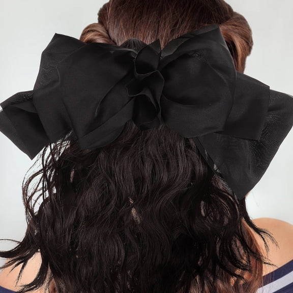 DEEPCRAFF Black Faux Ponytail Hairpiece Clip on Hair Extensions for Short Hair Easy to Use