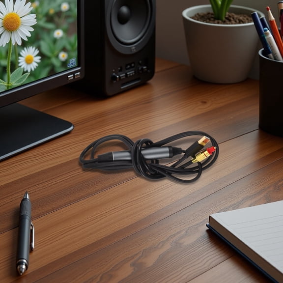 DEEPCRAFF Black Fiber Optic Audio Cable USB to Optical Digital Audio Converter for Home Soundbar Speaker