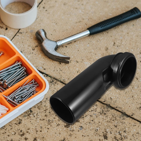 DEEPCRAFF Bathroom Toilet Plumbing Supply Black PVC Drainage Pipe Connector