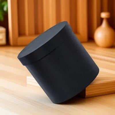 DEEPCRAFF Black Cylinder Flower Box for Birthday Wedding and Home Flower Arrangements