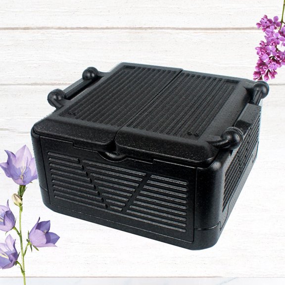 DEEPCRAFF Black Foldable Thermal Lunch Cooler Case Insulated Car Lunch Box for Picnic Camping Everyday Use