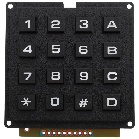 DEEPCRAFF Black Membrane Keypad Module with 16 Keys for Industrial Computer Applications