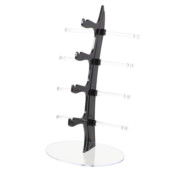 DEEPCRAFF Black PP Eyeglasses Display Rack, Simple Sunglasses Holder Stand for Retail Countertop Optical Storage Organizer