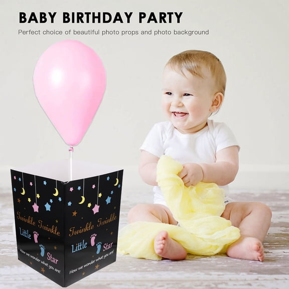DEEPCRAFF Black Paper Box for Gender Reveal Balloons Party Decoration and Birthday Event