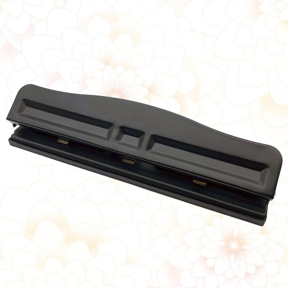 DEEPCRAFF Black Handheld Paper Hole Puncher for Scrapbooking, Crafts, Office Use, Compatible with A4 and Letter Size Paper