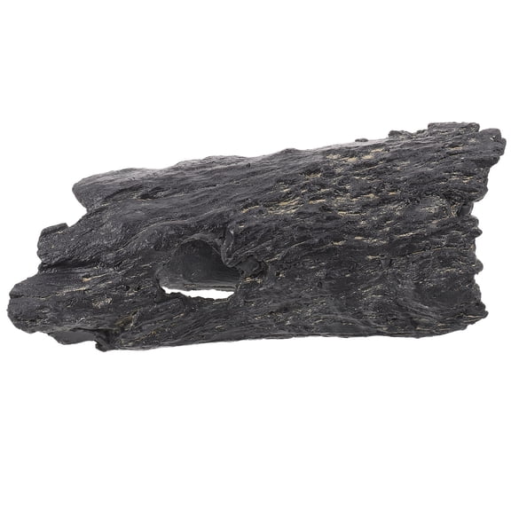 DEEPCRAFF Natural Simulation Resin Reptile Hide for Gecko Tortoise and Lizard Habitat Decor Black