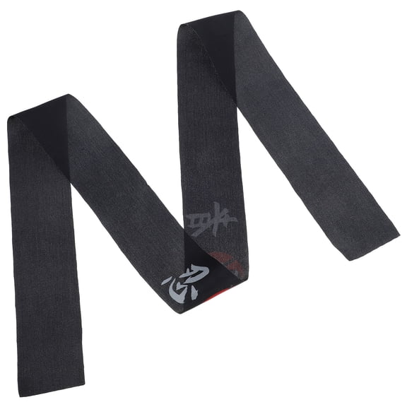 DEEPCRAFF Black Reusable Japanese Style Wide Headband with Breathable Fabric, Perfect for Karate, Cooking, and Everyday Use