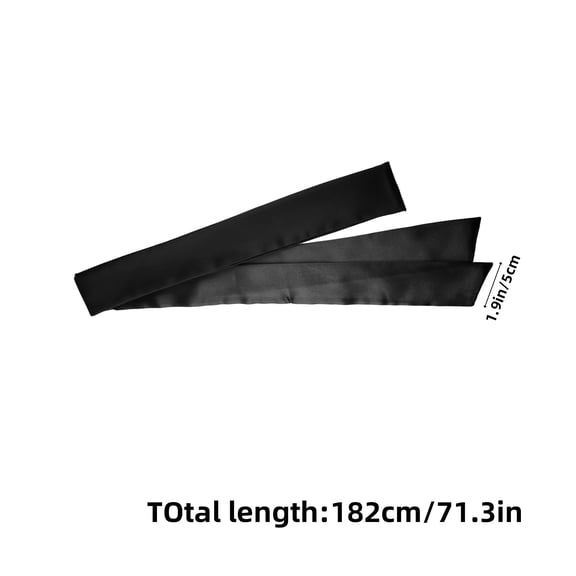 DEEPCRAFF Black Satin Sash Belt Soft Adjustable for Wedding and Special Events