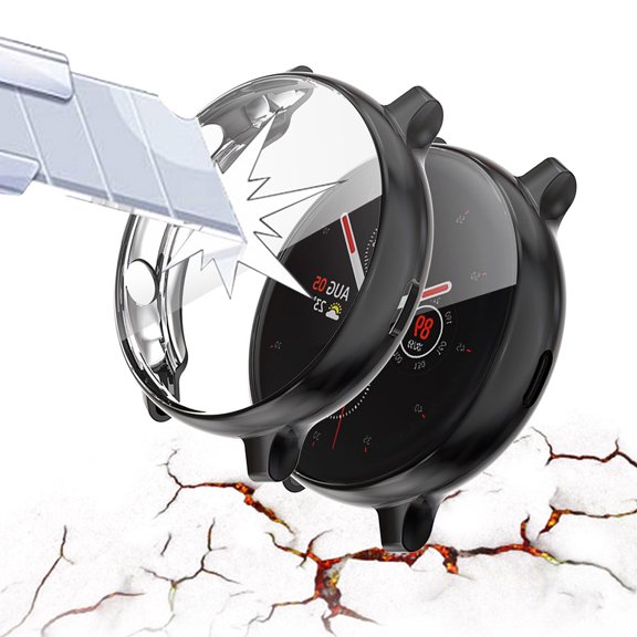 DEEPCRAFF Black Smart Watch Protective Cover with Electroplated Frame and Easy Installation
