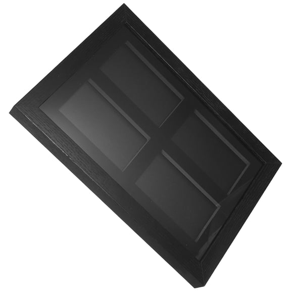DEEPCRAFF Black Wall-Mounted Card Display Organizer Rack with 4 Slots for Trading Card Storage and Showcases