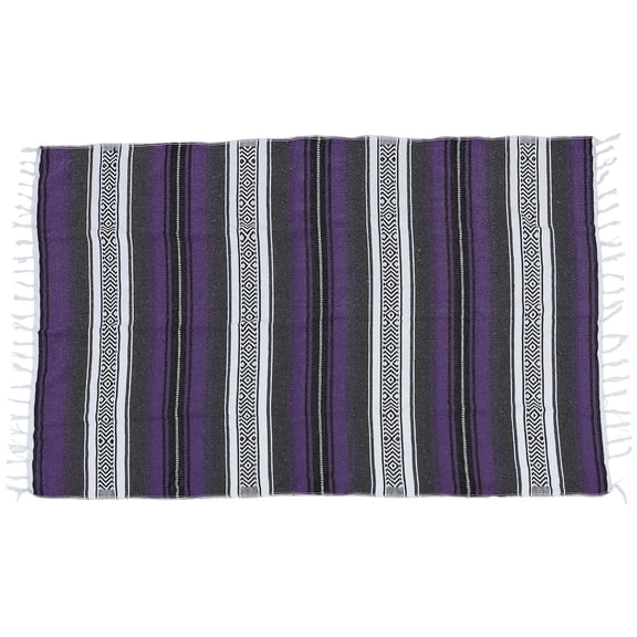 DEEPCRAFF Blended Cape Mexican Blanket Soft Thick Woven Polyester Cotton for Home Office Car Dark Red