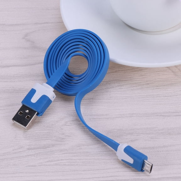 DEEPCRAFF Blue USB Cable with Thick Flexible Tpe Material for Portable Charging Use