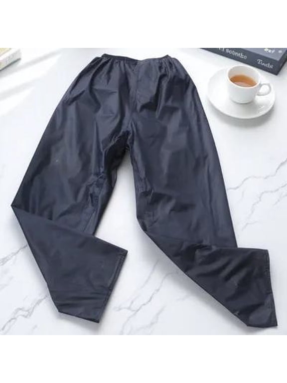 Blue Waterproof Motorcycle Pants Double Layer Rainproof Breathable Oxford Cloth