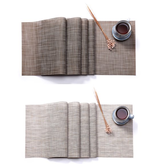 DEEPCRAFF Brown Woven Table Runner with Insulation for Buffet, Dining Room, Kitchen Table Decoration