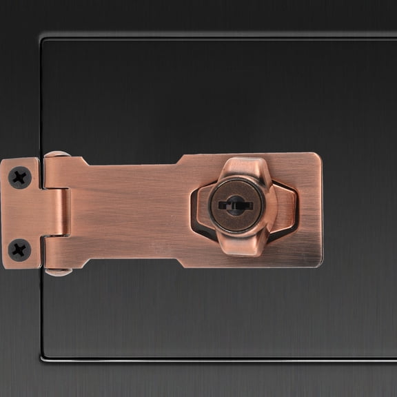 DEEPCRAFF Cabinet Lock with Key 1Pcs Dark Brown Zinc Alloy for Refrigerator and Freezer Door Protection