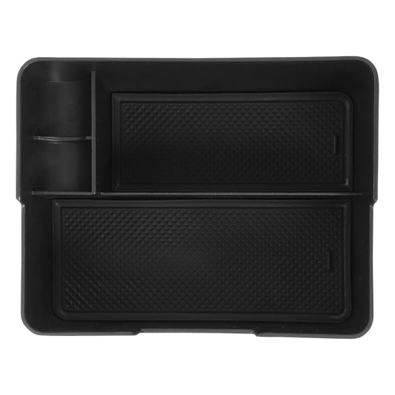 DEEPCRAFF Car Console Organizer 1Set Black Plastic Storage Box for Drivers Phone Key ID Card .29x4.91x1.77 In