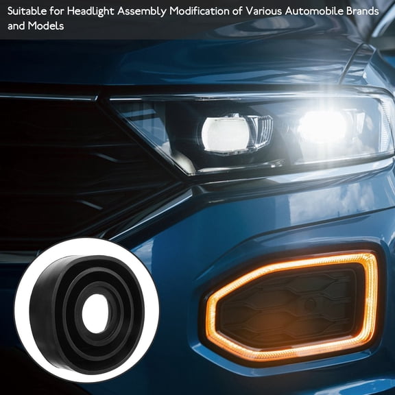 DEEPCRAFF Durable Car Headlight Guard Black Silicone Water-Resistant for Cars