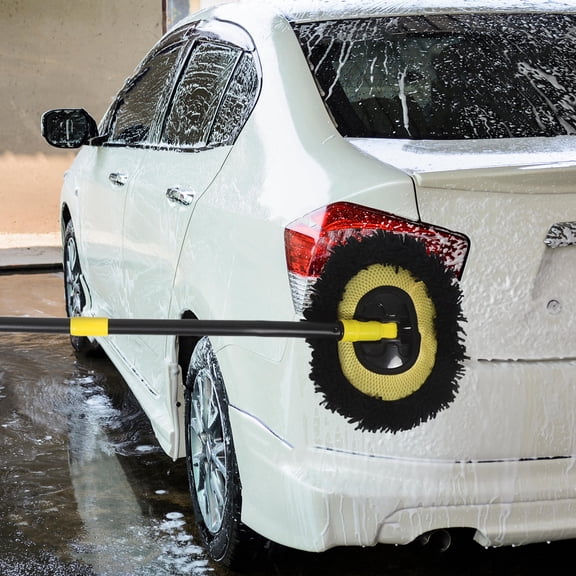 DEEPCRAFF Car Wash Mop with Extendable Pole Soft Chenille Brush for Cars Trucks and Rvs