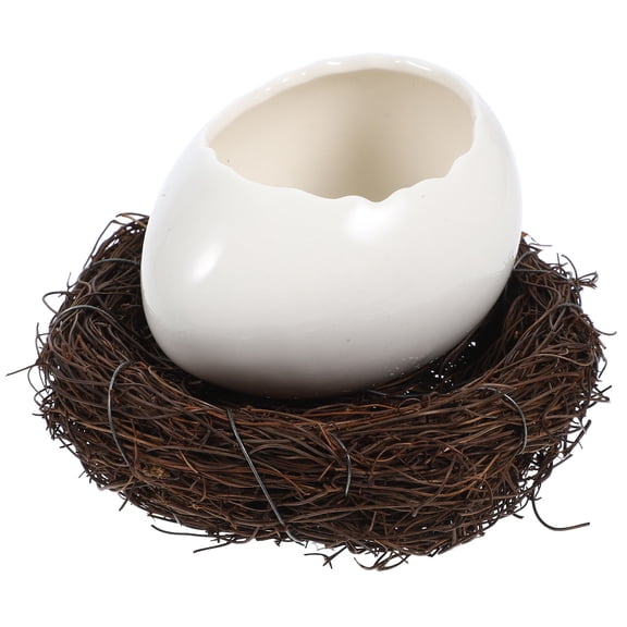 DEEPCRAFF White Ceramic Eggshell Bowl for Serving Desserts and Snacks - Stylish Kitchen Dishware for Everyday Use