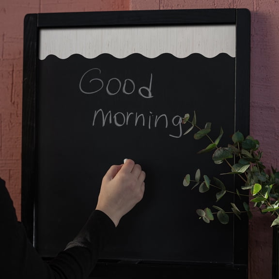DEEPCRAFF Chalkboard Border with Lightweight Wall Border, Self Adhesive Backing, Wood Grain, Assorted Color