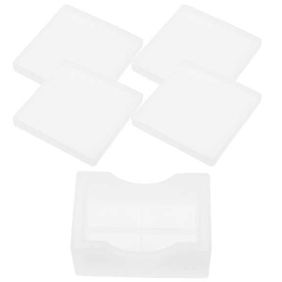 DEEPCRAFF White Silicone Cup Mat Molds for DIY Crafts and Creative Projects 1Set