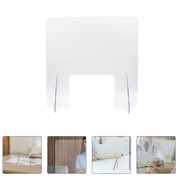 DEEPCRAFF Clear Sneeze Guard Board Desktop Shield Protective Panel for Work and Study Space