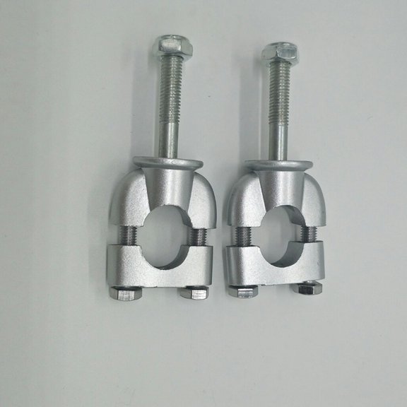 DEEPCRAFF Clip On Handlebar Riser 2Pcs for Motorcycle Riders Silver 10.5x5.1x3.5in