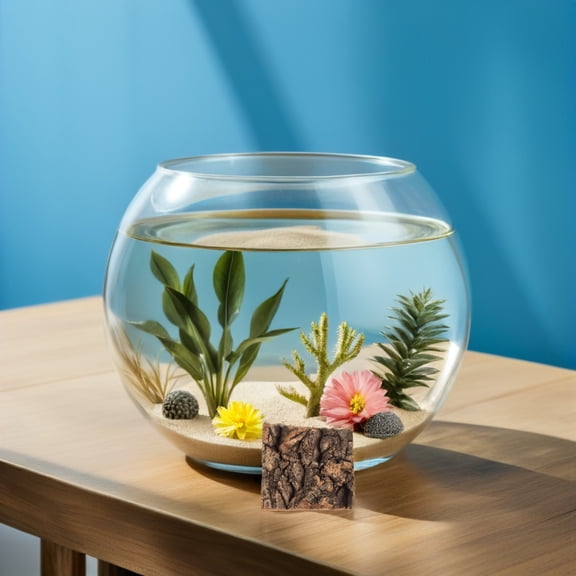 DEEPCRAFF Turtle Tank Platform Pet Landscape Decoration Coffee Bark 4pcs