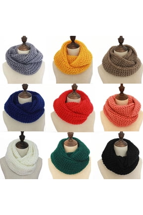 Cozy Warm Winter Scarf in Coffee Color, Thick Knitted Neck Wrap for Fashionable Comfort and Cold Weather