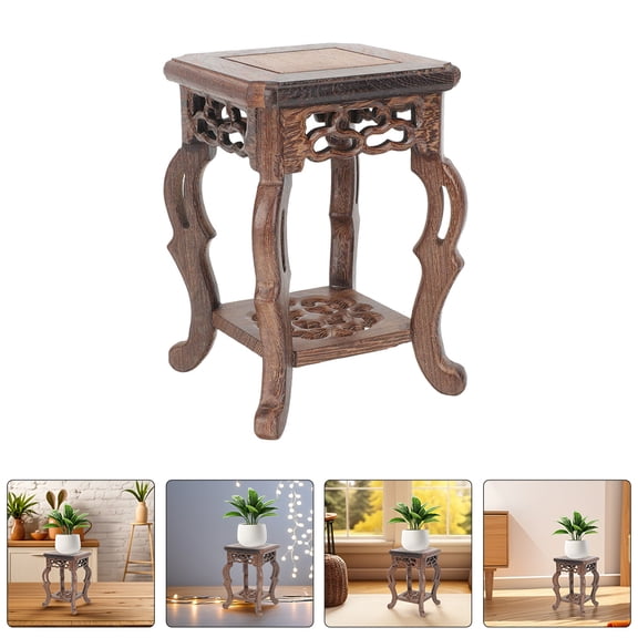 DEEPCRAFF Wooden Coffee Bonsai Stand - Versatile Display Pedestal for Home, Office, and Exhibition Use