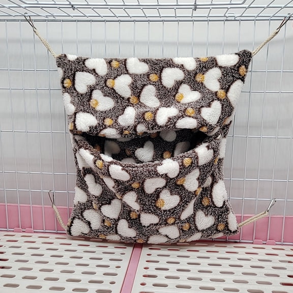 DEEPCRAFF Comfortable Coffee Hanging Hamster Bed Suitable for Small Pets Including Guinea Pigs and Chinchillas