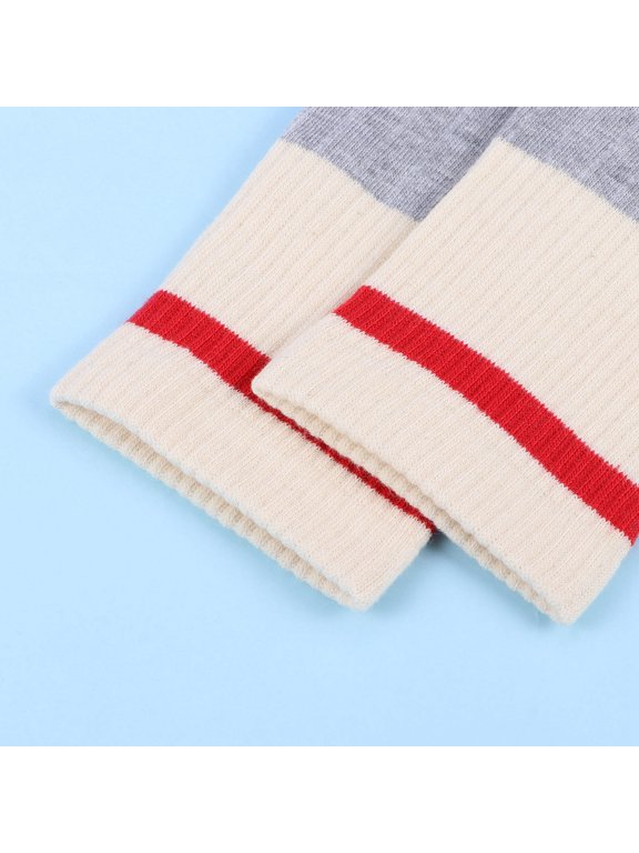 Light Grey Leisure Socks with Letter Printing for Comfortable Everyday Wear