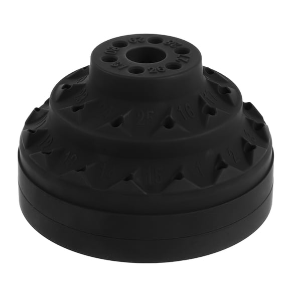 DEEPCRAFF Compact Black Plastic Drill Bit Storage Organizer for Nail Bits and Rotary Cutting Tools