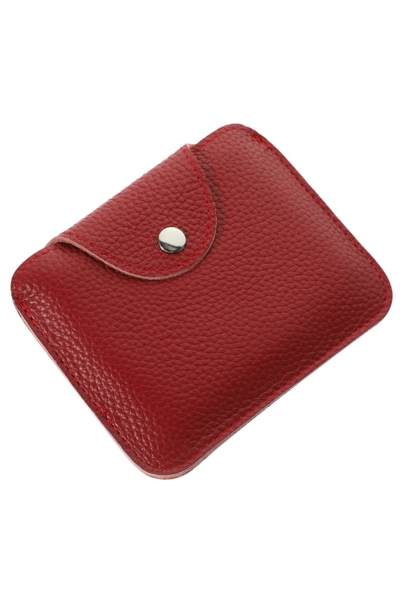 Small Red Compact Purse with Stylish Button Closure, Lightweight and Practical for Everyday Use and Easy Carry