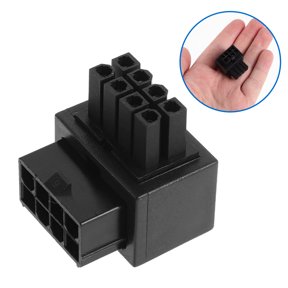 DEEPCRAFF Power Steering Connector 8-Pin 90-Degree Angle Black for Mainboard CPU Power Supply